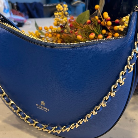 Cuoieria Fiorentina Blue Designer Handbag. Used only once. - Picture 2 of 9